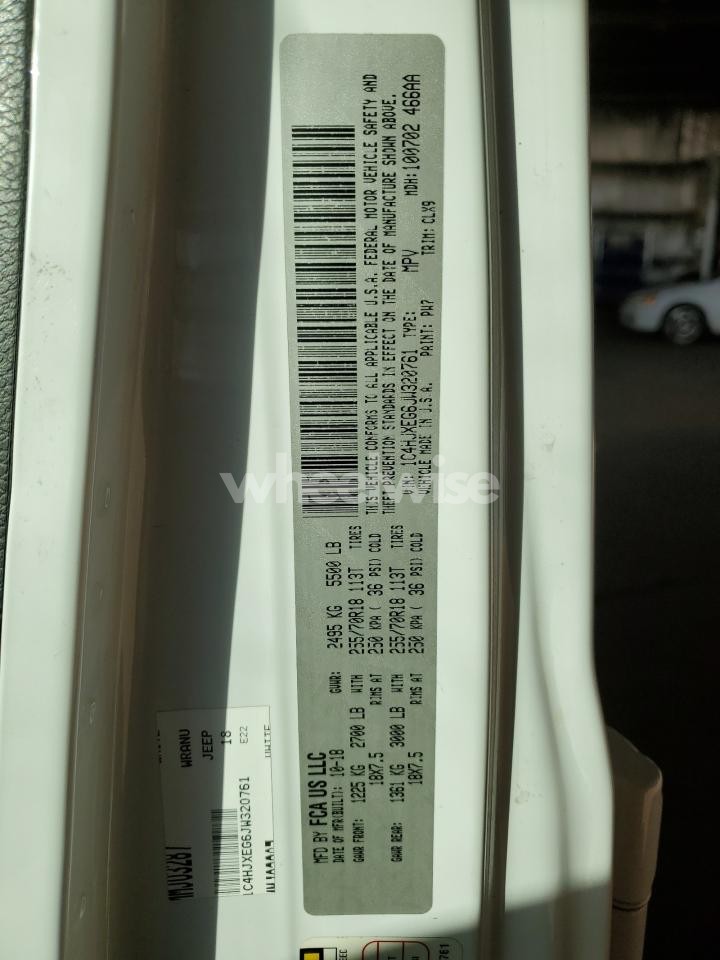 Photo 12 of 2018 JEEP WRANGLER UNLIMITED SAHARA (VIN 1C4HJXEG6JW320761)