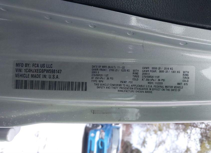 Photo 9 of 2023 Jeep Wrangler 4-DOOR HIGH ALTITUDE 4X4 (VIN 1C4HJXEG6PW598147)