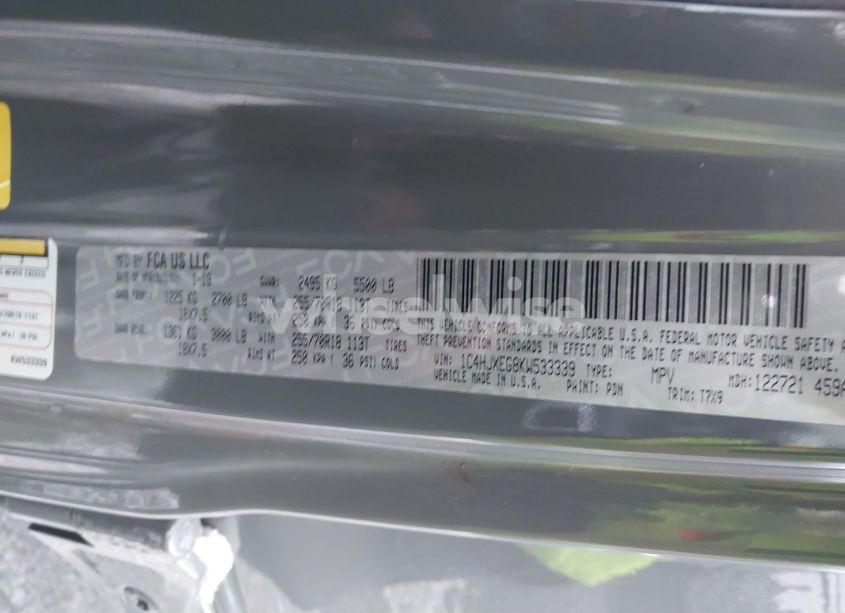 Photo 9 of 2019 Jeep Wrangler UNLIMITED SAHARA 4X4 (VIN 1C4HJXEG8KW533339)