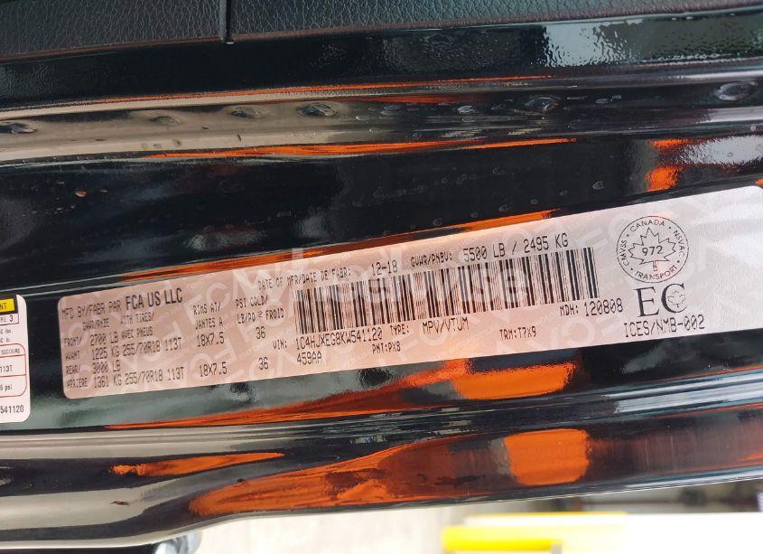 Photo 9 of 2019 Jeep Wrangler UNLIMITED SAHARA (VIN 1C4HJXEG8KW541120)