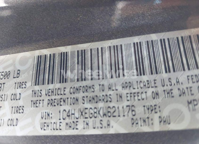 Photo 9 of 2019 Jeep Wrangler UNLIMITED SAHARA 4X4 (VIN 1C4HJXEG8KW621176)