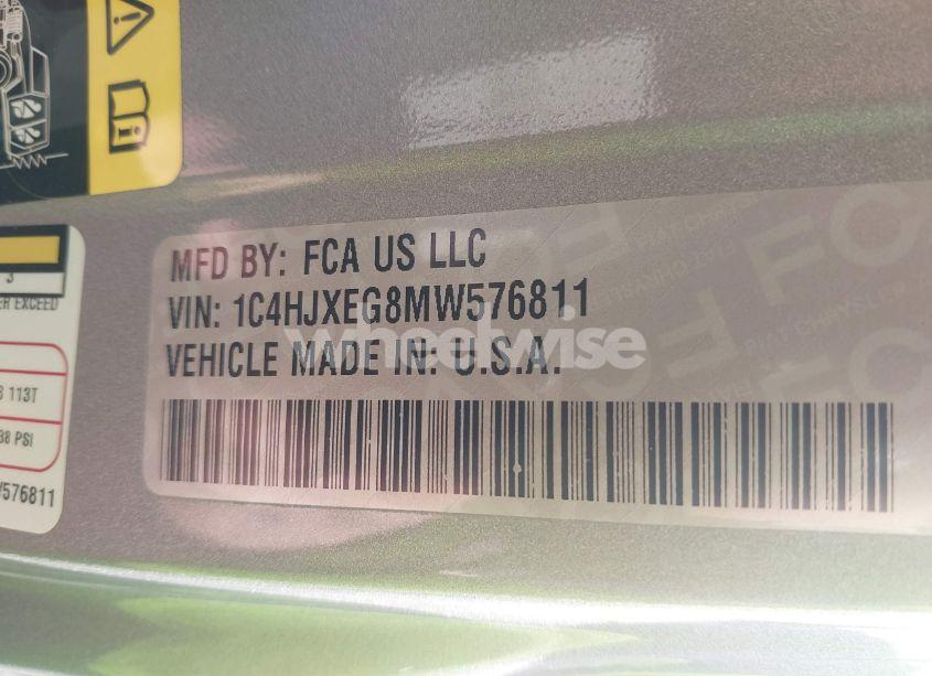 Photo 9 of 2021 Jeep Wrangler UNLIMITED SAHARA 4X4 (VIN 1C4HJXEG8MW576811)