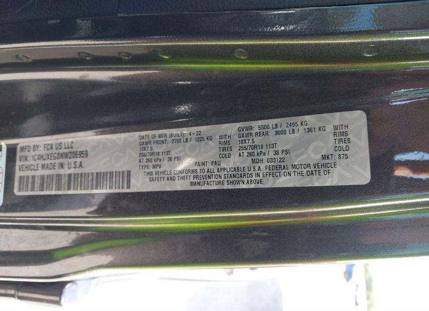 Photo 9 of 2022 Jeep Wrangler UNLIMITED SAHARA 4X4 (VIN 1C4HJXEG8NW206959)