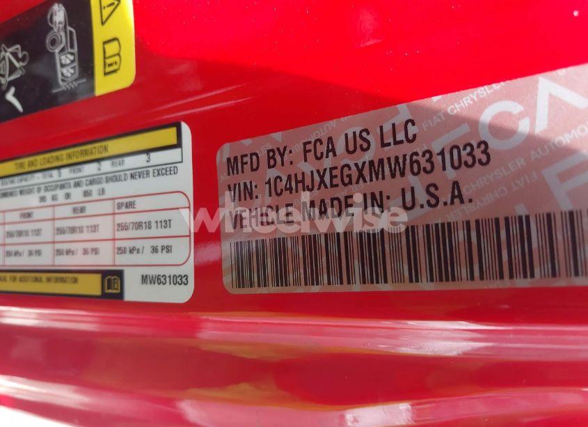 Photo 9 of 2021 Jeep Wrangler UNLIMITED SAHARA 4X4 (VIN 1C4HJXEGXMW631033)