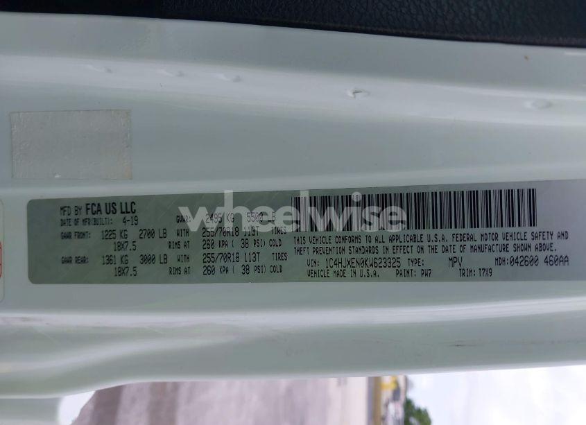 Photo 9 of 2019 Jeep Wrangler UNLIMITED SAHARA 4X4 (VIN 1C4HJXEN0KW623325)