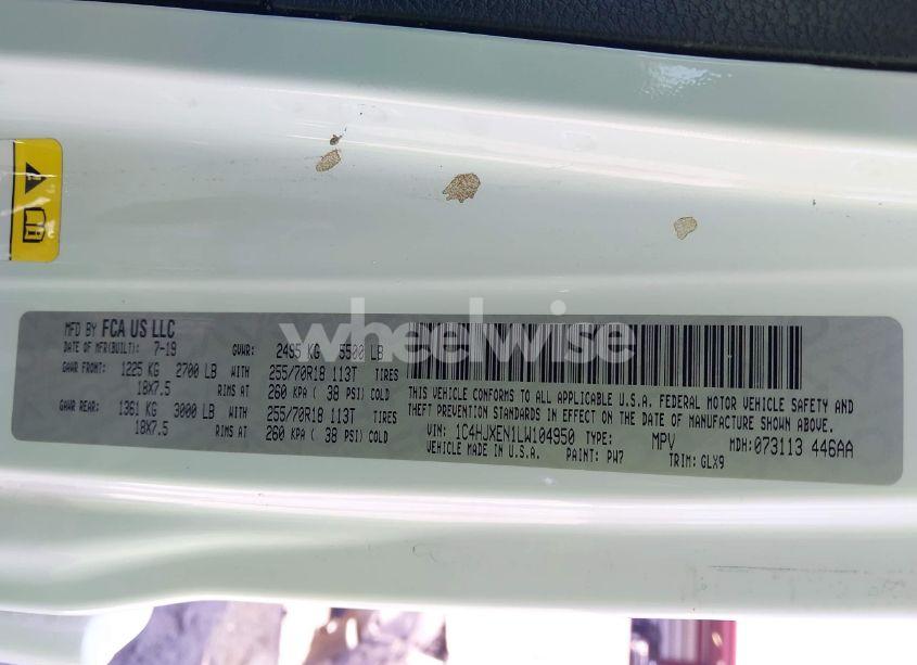 Photo 9 of 2020 Jeep Wrangler UNLIMITED SAHARA ALTITUDE 4X4 (VIN 1C4HJXEN1LW104950)