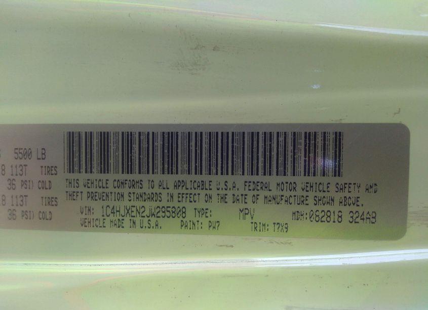 Photo 9 of 2018 Jeep Wrangler UNLIMITED SAHARA 4X4 (VIN 1C4HJXEN2JW295808)