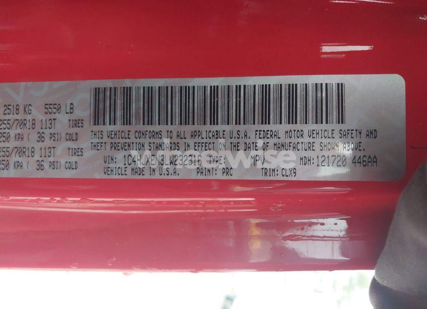 Photo 9 of 2020 Jeep Wrangler UNLIMITED SAHARA 4X4 (VIN 1C4HJXEN3LW232316)