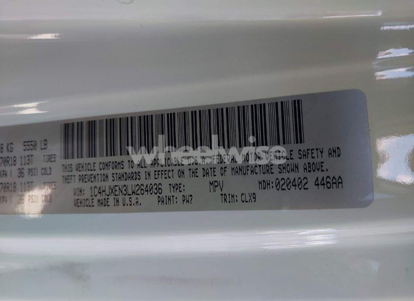 Photo 9 of 2020 Jeep Wrangler UNLIMITED NORTH EDITION 4X4 (VIN 1C4HJXEN3LW264036)