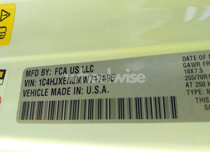 Photo 9 of 2021 Jeep Wrangler UNLIMITED SAHARA 4X4 (VIN 1C4HJXEN3MW717895)