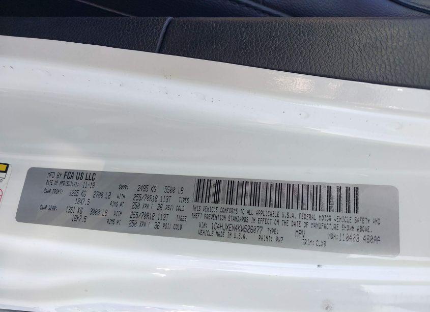 Photo 9 of 2019 Jeep Wrangler UNLIMITED SAHARA 4X4 (VIN 1C4HJXEN4KW526077)