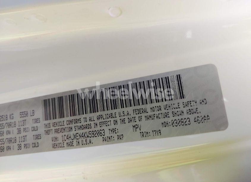 Photo 9 of 2019 Jeep Wrangler UNLIMITED SAHARA 4X4 (VIN 1C4HJXEN4KW592063)