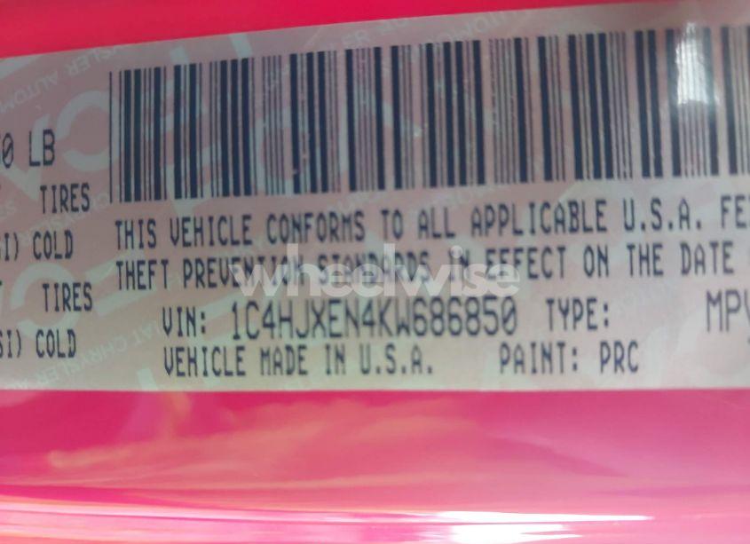 Photo 9 of 2019 Jeep Wrangler UNLIMITED SAHARA 4X4 (VIN 1C4HJXEN4KW686850)