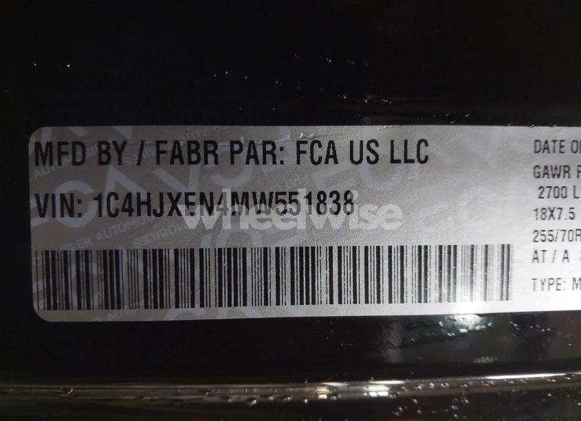 Photo 9 of 2021 Jeep Wrangler UNLIMITED SAHARA (VIN 1C4HJXEN4MW551838)