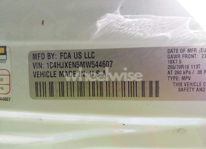 Photo 9 of 2021 Jeep Wrangler UNLIMITED SAHARA 4X4 (VIN 1C4HJXEN5MW544607)