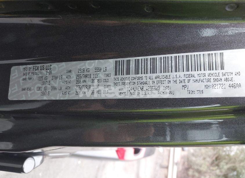 Photo 9 of 2020 Jeep Wrangler UNLIMITED SAHARA 4X4 (VIN 1C4HJXEN6LW256805)