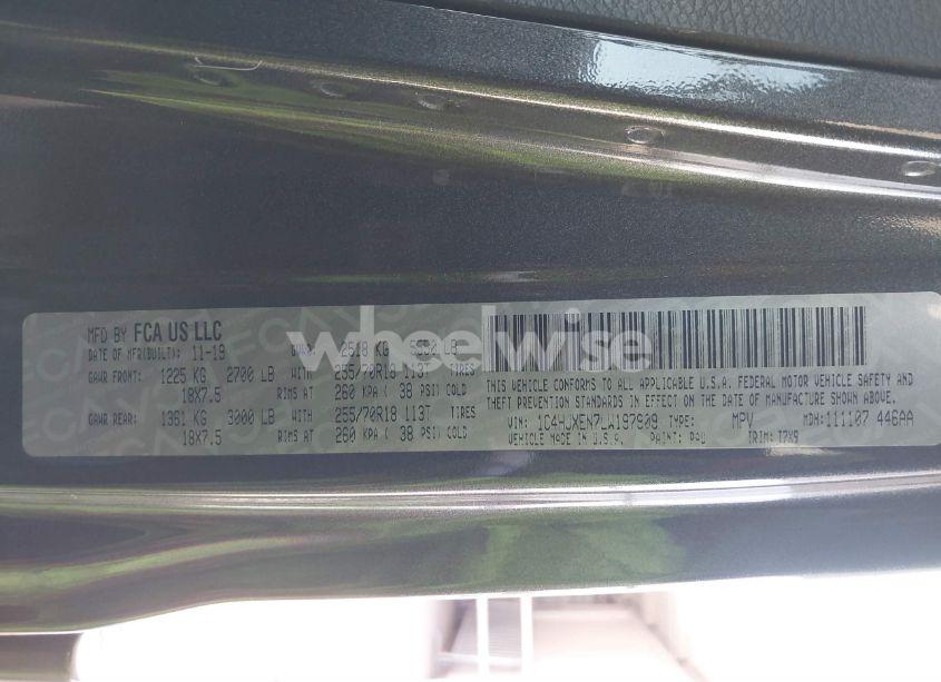 Photo 9 of 2020 Jeep Wrangler UNLIMITED SAHARA 4X4 (VIN 1C4HJXEN7LW197909)