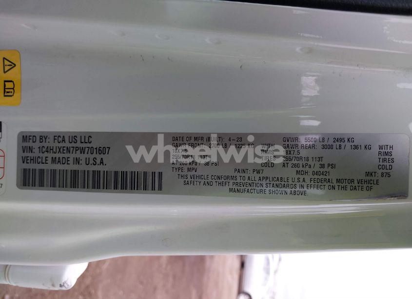 Photo 9 of 2023 Jeep Wrangler 4-DOOR SAHARA 4X4 (VIN 1C4HJXEN7PW701607)