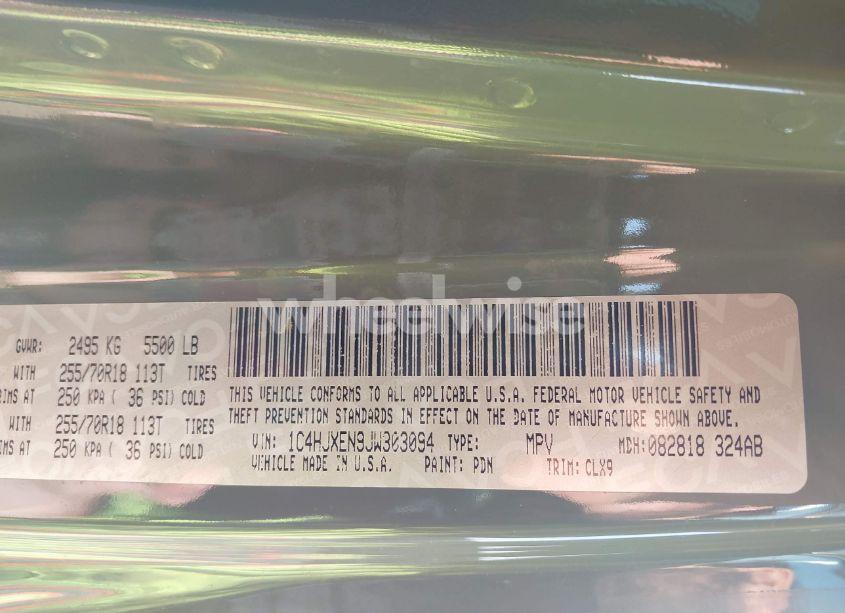 Photo 9 of 2018 Jeep Wrangler UNLIMITED SAHARA 4X4 (VIN 1C4HJXEN9JW303094)