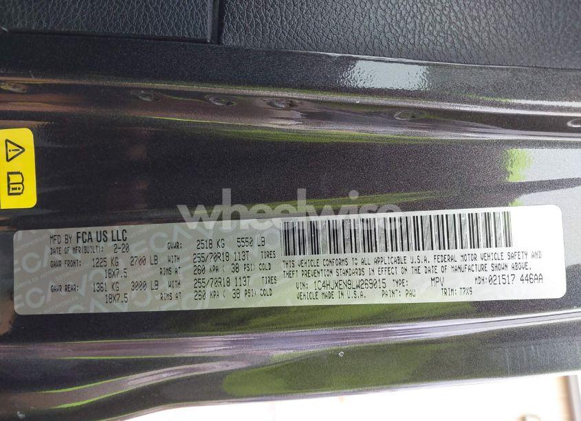 Photo 9 of 2020 Jeep Wrangler UNLIMITED SAHARA 4X4 (VIN 1C4HJXEN9LW269015)