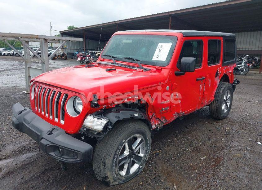 Photo 2 of 2021 Jeep Wrangler UNLIMITED SAHARA 4X4 (VIN 1C4HJXENXMW592247)