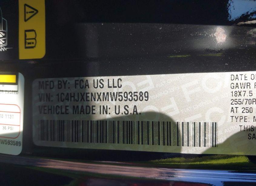 Photo 9 of 2021 Jeep Wrangler UNLIMITED SAHARA ALTITUDE 4X4 (VIN 1C4HJXENXMW593589)