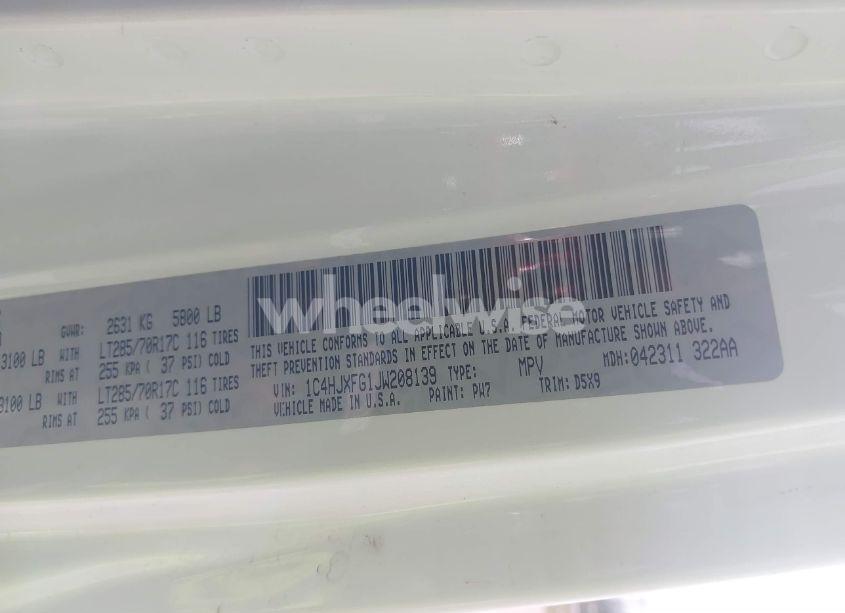 Photo 9 of 2018 Jeep Wrangler UNLIMITED RUBICON 4X4 (VIN 1C4HJXFG1JW208139)