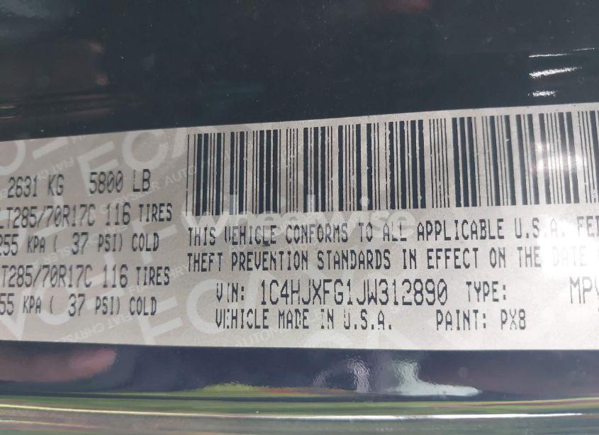 Photo 9 of 2018 Jeep Wrangler UNLIMITED RUBICON 4X4 (VIN 1C4HJXFG1JW312890)