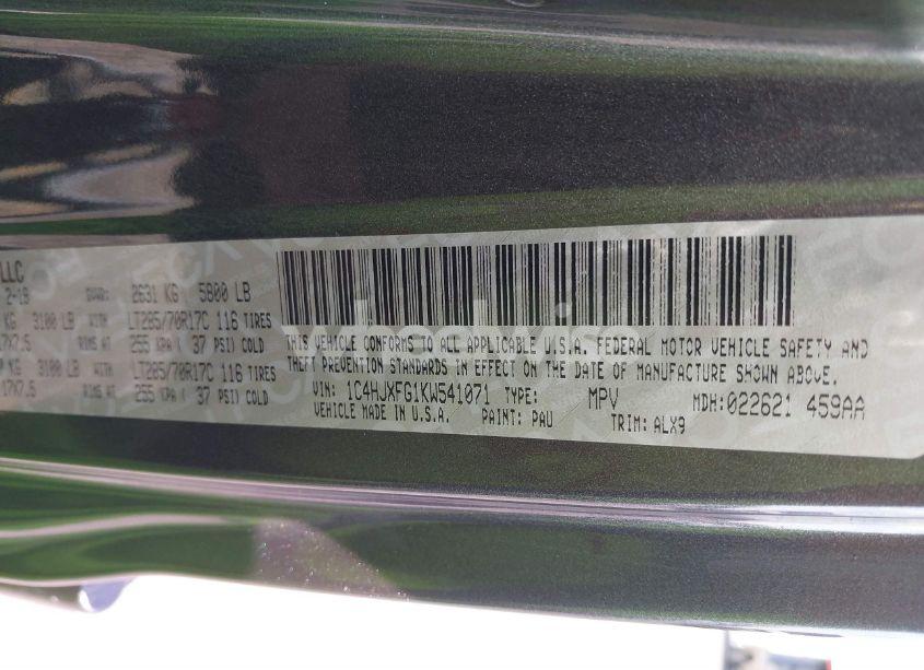 Photo 9 of 2019 Jeep Wrangler UNLIMITED RUBICON 4X4 (VIN 1C4HJXFG1KW541071)