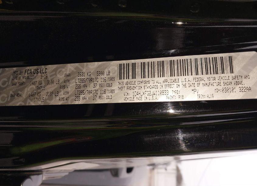 Photo 9 of 2018 Jeep Wrangler UNLIMITED RUBICON 4X4 (VIN 1C4HJXFG2JW110933)