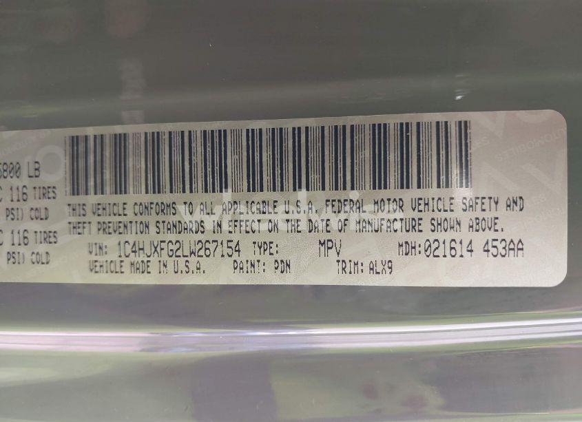 Photo 9 of 2020 Jeep Wrangler UNLIMITED RUBICON 4X4 (VIN 1C4HJXFG2LW267154)