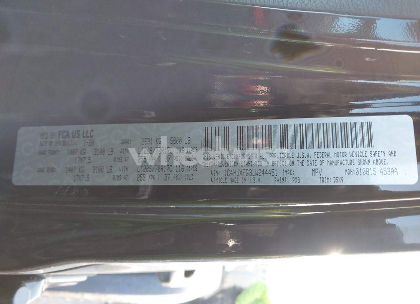 Photo 9 of 2020 Jeep Wrangler UNLIMITED RUBICON 4X4 (VIN 1C4HJXFG3LW244451)