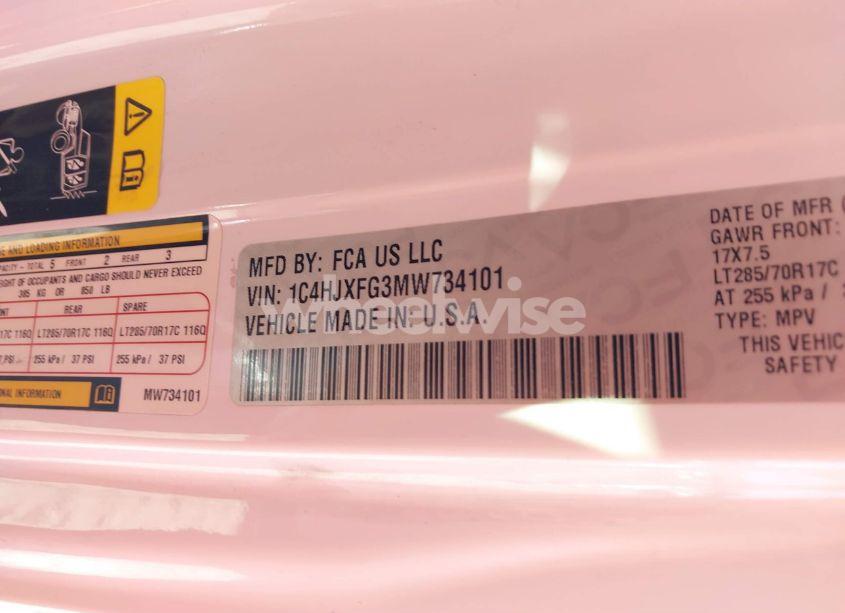 Photo 9 of 2021 Jeep Wrangler UNLIMITED RUBICON 4X4 (VIN 1C4HJXFG3MW734101)