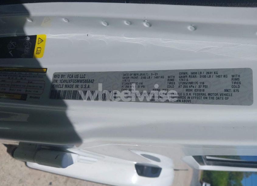 Photo 9 of 2021 Jeep Wrangler UNLIMITED RUBICON 4X4 (VIN 1C4HJXFG5MW586842)