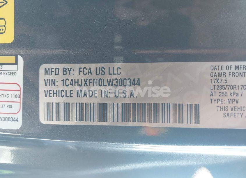 Photo 9 of 2020 Jeep Wrangler UNLIMITED RUBICON 4X4 (VIN 1C4HJXFN0LW300344)