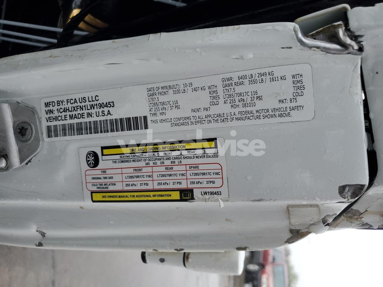 Photo 13 of 2020 JEEP WRANGLER UNLIMITED RUBICON (VIN 1C4HJXFN1LW190453)