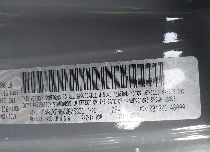 Photo 9 of 2019 Jeep Wrangler UNLIMITED RUBICON 4X4 (VIN 1C4HJXFN6KW605331)