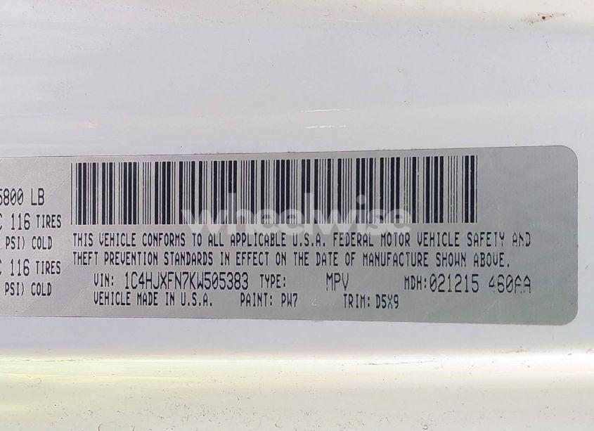 Photo 9 of 2019 Jeep Wrangler UNLIMITED RUBICON 4X4 (VIN 1C4HJXFN7KW505383)