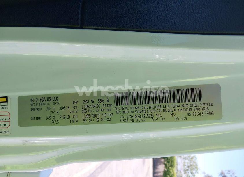 Photo 9 of 2018 Jeep Wrangler UNLIMITED RUBICON 4X4 (VIN 1C4HJXFN8JW215023)