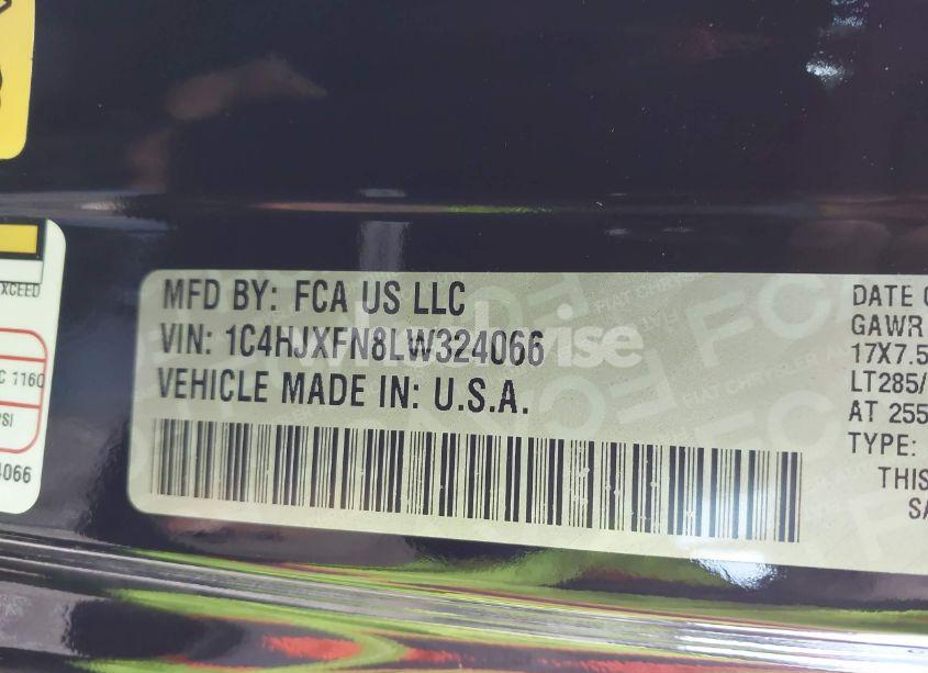 Photo 9 of 2020 Jeep Wrangler UNLIMITED RUBICON 4X4 (VIN 1C4HJXFN8LW324066)