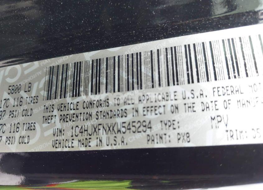 Photo 9 of 2019 Jeep Wrangler UNLIMITED RUBICON 4X4 (VIN 1C4HJXFNXKW545294)