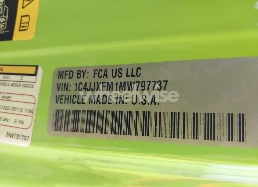 Photo 9 of 2021 Jeep Wrangler UNLIMITED RUBICON 4X4 (VIN 1C4JJXFM1MW797737)