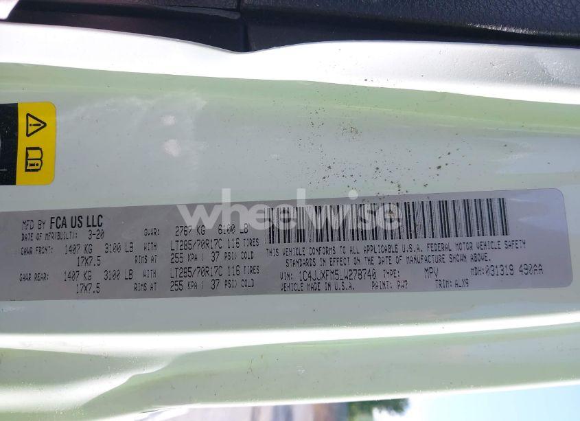 Photo 9 of 2020 Jeep Wrangler UNLIMITED RUBICON 4X4 (VIN 1C4JJXFM5LW278740)