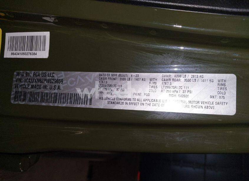 Photo 9 of 2023 Jeep Wrangler 4XE 4X4 (VIN 1C4JJXN62PW629659)