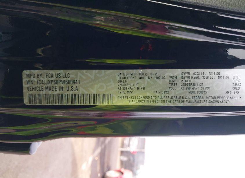 Photo 9 of 2023 Jeep Wrangler 4XE SAHARA 4X4 (VIN 1C4JJXP60PW660941)