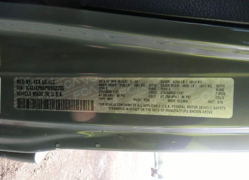 Photo 9 of 2023 Jeep Wrangler 4XE SAHARA 4X4 (VIN 1C4JJXP65PW652205)