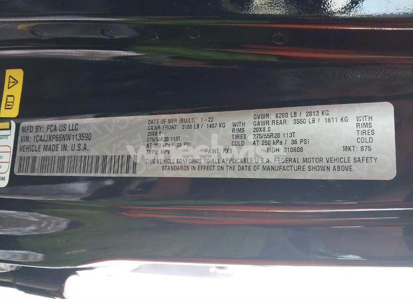 Photo 9 of 2022 Jeep Wrangler 4XE UNLIMITED SAHARA 4X4 (VIN 1C4JJXP66NW113590)