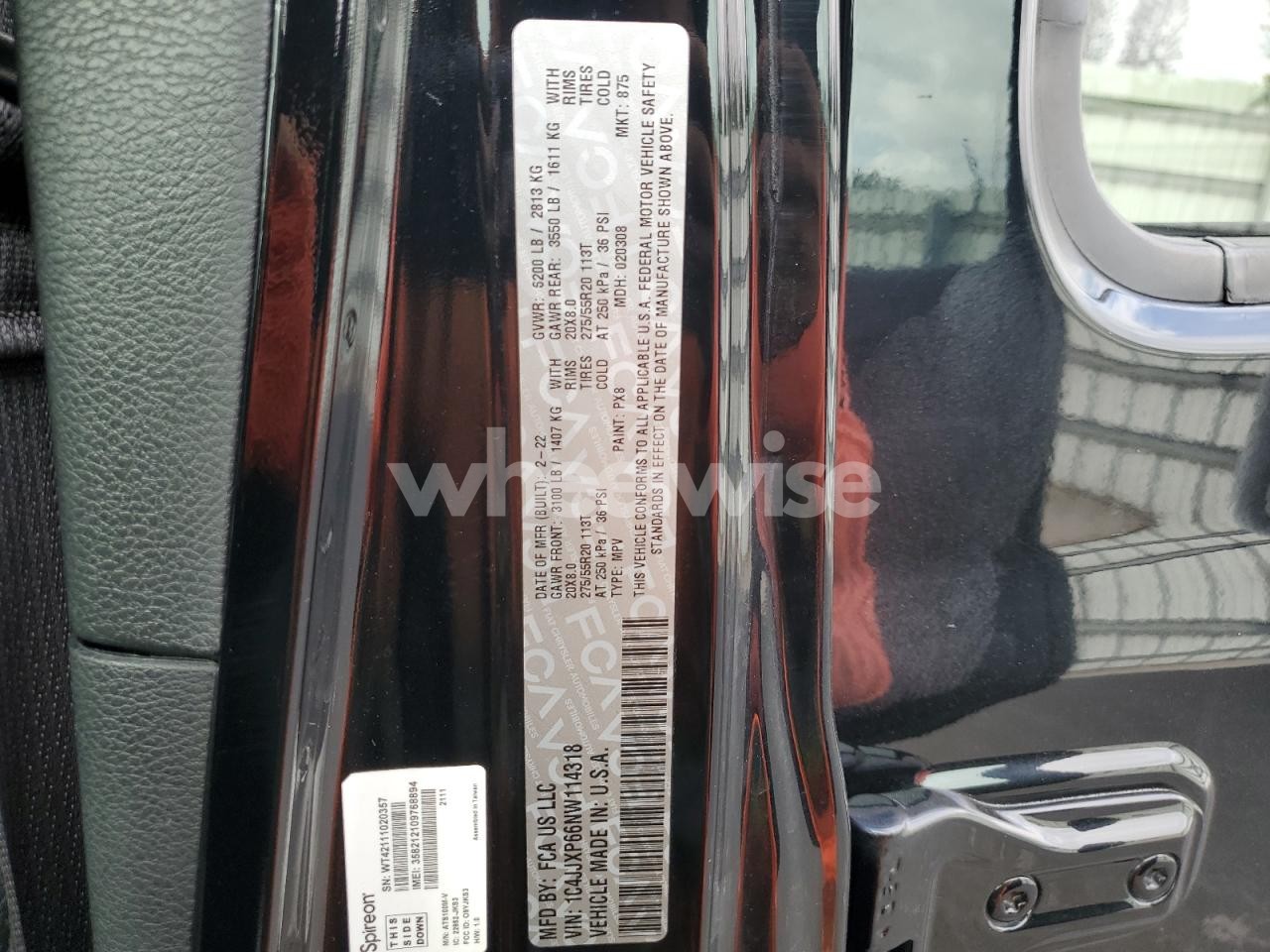 Photo 12 of 2022 JEEP WRANGLER UNLIMITED SAHARA 4XE (VIN 1C4JJXP66NW114318)