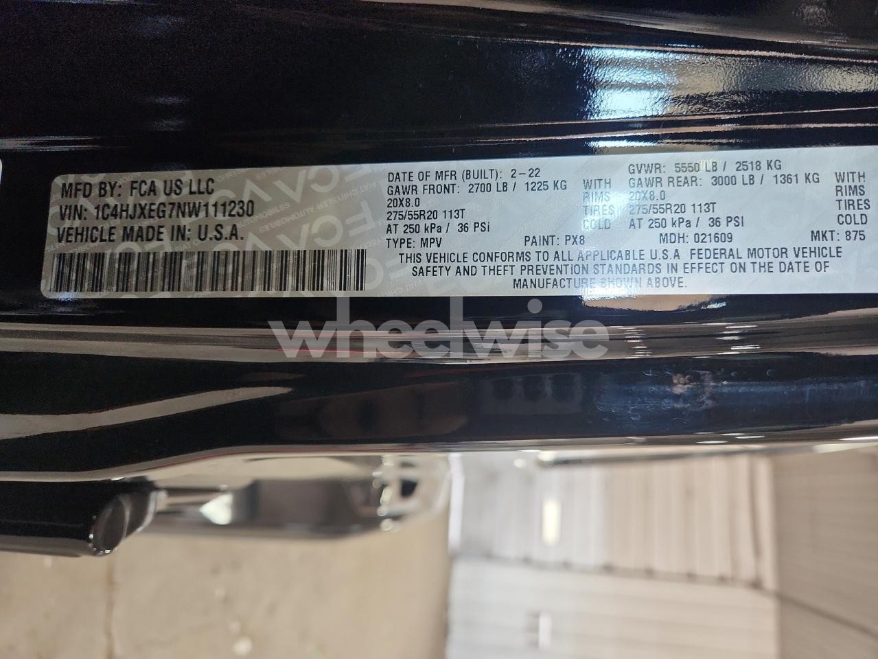 Photo 14 of 2022 JEEP WRANGLER UNLIMITED SAHARA (VIN 1C4JJXP66NW229226)