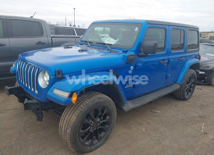 Photo 2 of 2021 Jeep Wrangler 4XE UNLIMITED SAHARA 4X4 (VIN 1C4JJXP67MW787309)